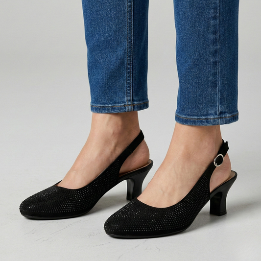 Tacón bajo para mujer.